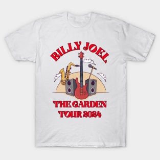 BILLY JOEL THE GARDEN TOUR 2024 RED T-Shirt